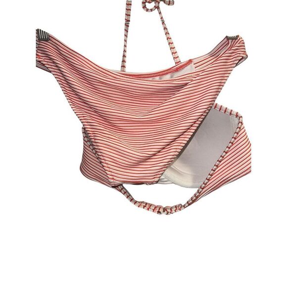 ✨Shade & Shore Textured Stripe Light Lift Two-Piece Halter Bikini Sz 34C & M✨ - Picture 10 of 14